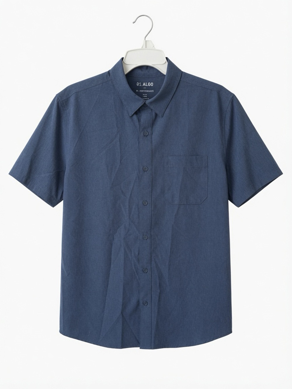 01.Algo Men's Short-Sleeve Button-Up Shirt